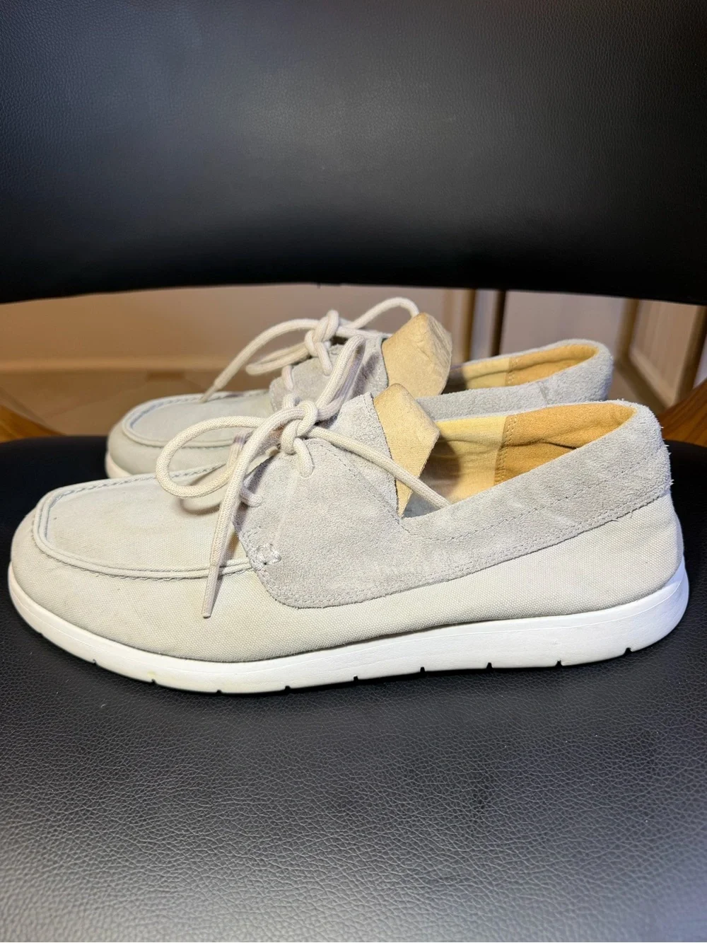 UGG Catton Boat Shoe Lace-Up Men Pewter Size 9.5 Warm Version